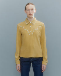 VICKTEERUT Long Sleeve Cowboy Shirt เสื้อเชิ้ตคาวบอย แขนยาว