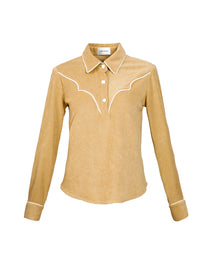 VICKTEERUT Long Sleeve Cowboy Shirt เสื้อเชิ้ตคาวบอย แขนยาว