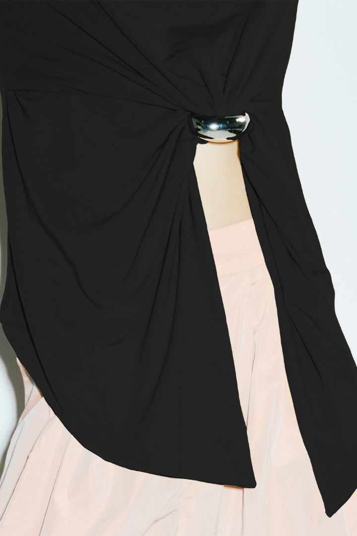 VICKTEERUT Short Sleeve Drape Jersey Blouse เสื้อแขนสั้น จับเดรป ผ้าเจอร์ซีย์