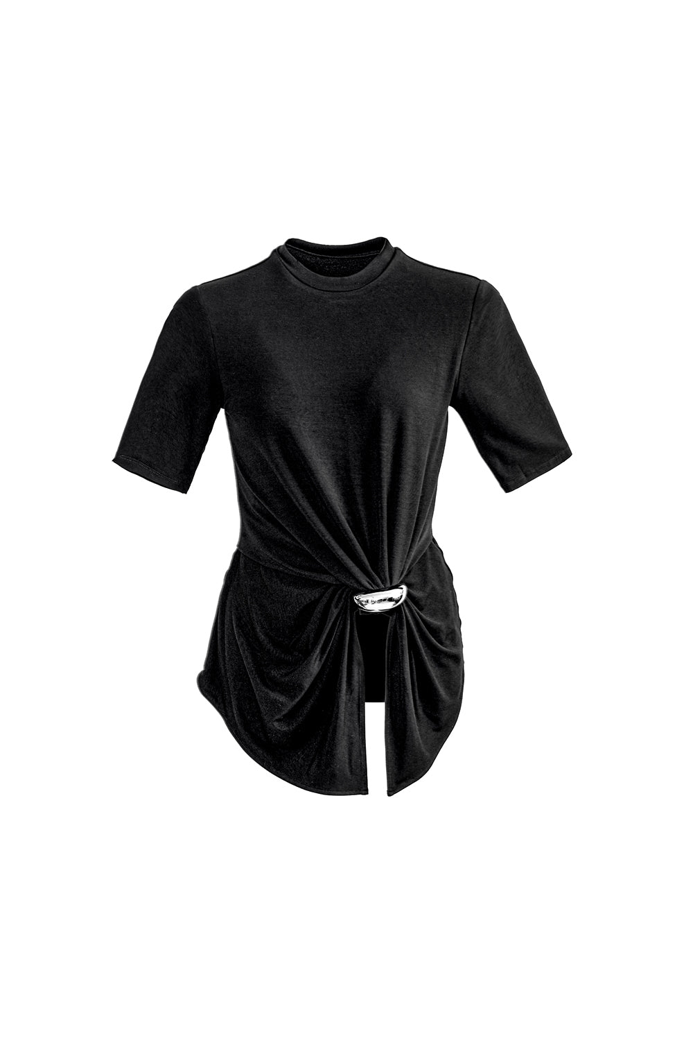 VICKTEERUT Short Sleeve Drape Jersey Blouse เสื้อแขนสั้น จับเดรป ผ้าเจอร์ซีย์