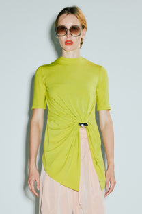 VICKTEERUT Short Sleeve Drape Jersey Blouse เสื้อแขนสั้น จับเดรป ผ้าเจอร์ซีย์