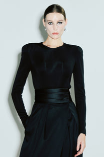 VICKTEERUT Long Sleeve Shoulder Padded Blouse เสื้อแขนยาว ไหล่ตั้ง