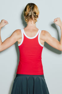 VICKTEERUT Contrast Trim Tank Top เสื้อกล้าม ตกแต่งกุ๊น