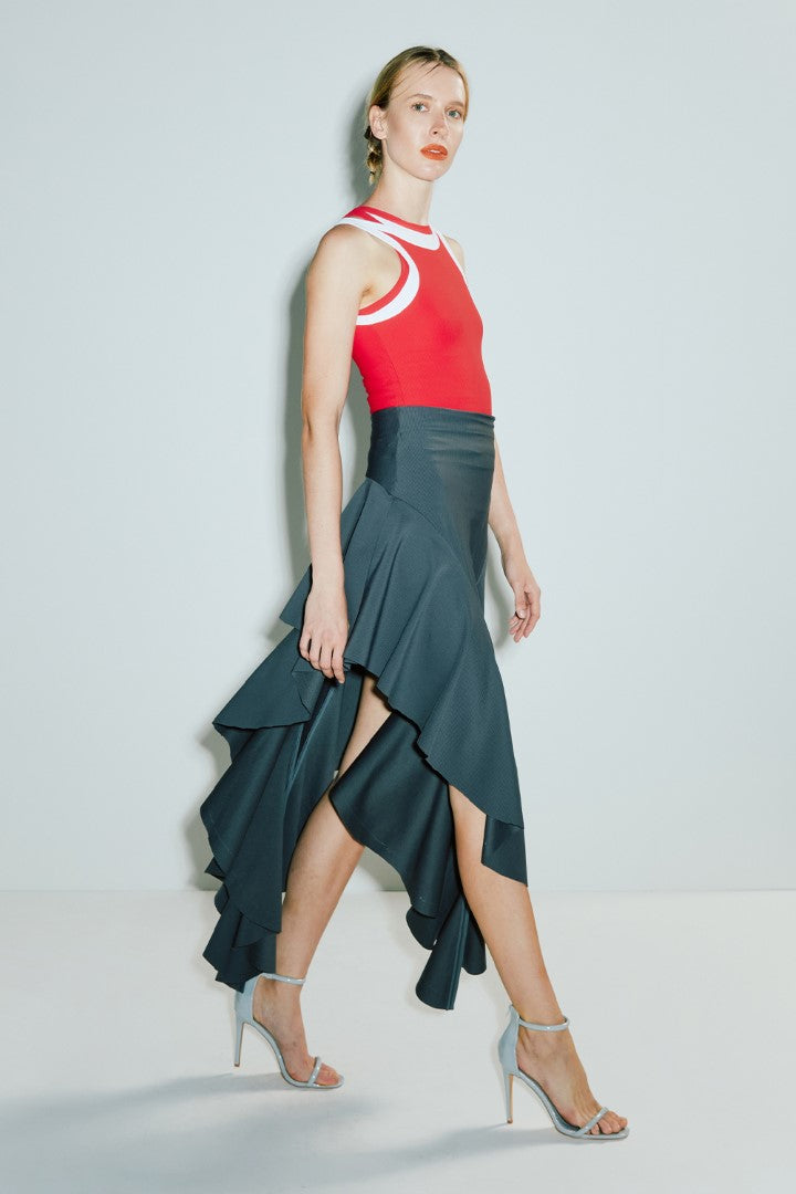 VICKTEERUT Contrast Trim Tank Top เสื้อกล้าม ตกแต่งกุ๊น