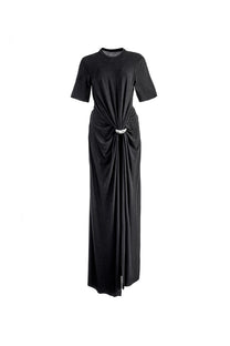VICKTEERUT Short Sleeve Draped Gown เดรสยาว แขนสั้น จับเดรป