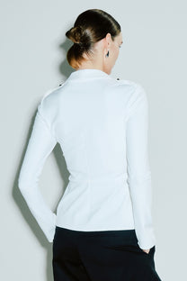 VICKTEERUT Long Sleeve Notched Lapel Shirt เสื้อเชิ้ต แขนยาว ปกสูท