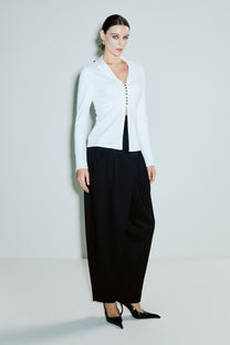 VICKTEERUT Long Sleeve Notched Lapel Shirt เสื้อเชิ้ต แขนยาว ปกสูท