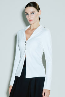 VICKTEERUT Long Sleeve Notched Lapel Shirt เสื้อเชิ้ต แขนยาว ปกสูท