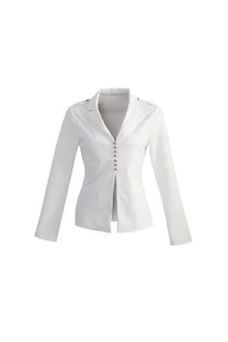 VICKTEERUT Long Sleeve Notched Lapel Shirt เสื้อเชิ้ต แขนยาว ปกสูท