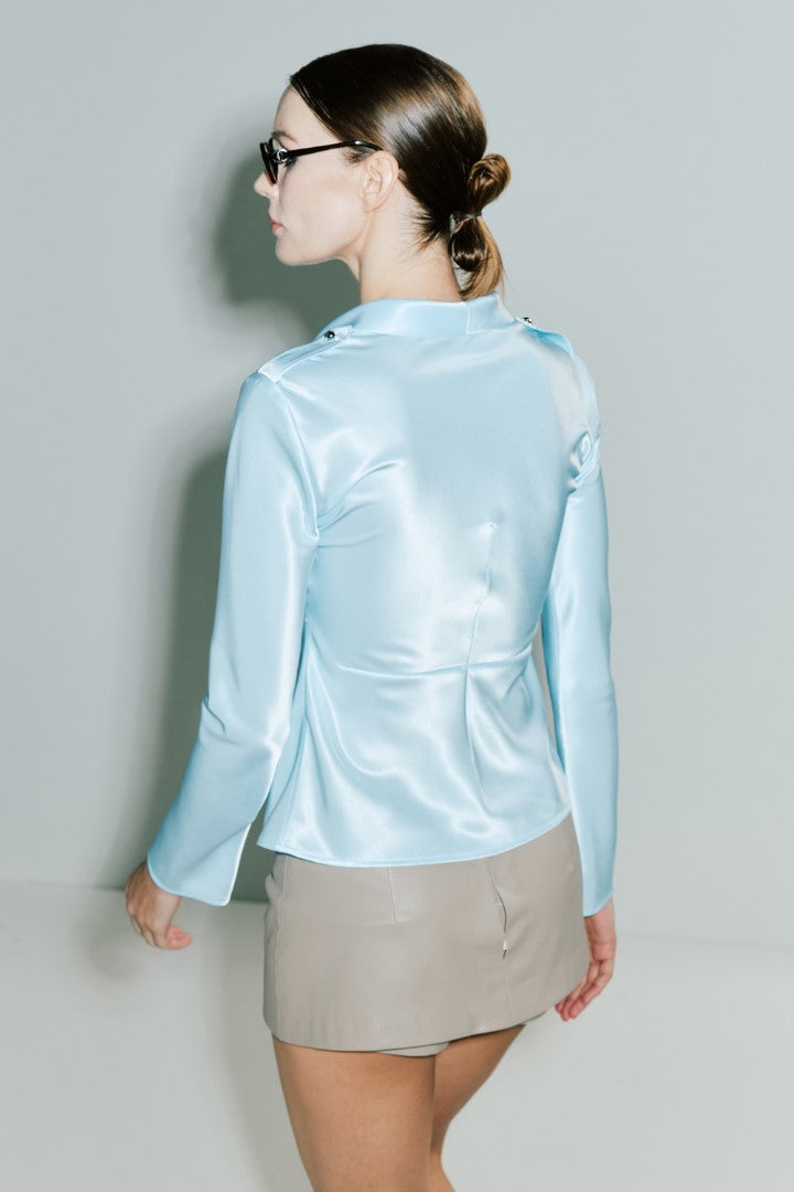 VICKTEERUT Long Sleeve Notched Lapel Shirt เสื้อเชิ้ต แขนยาว ปกสูท