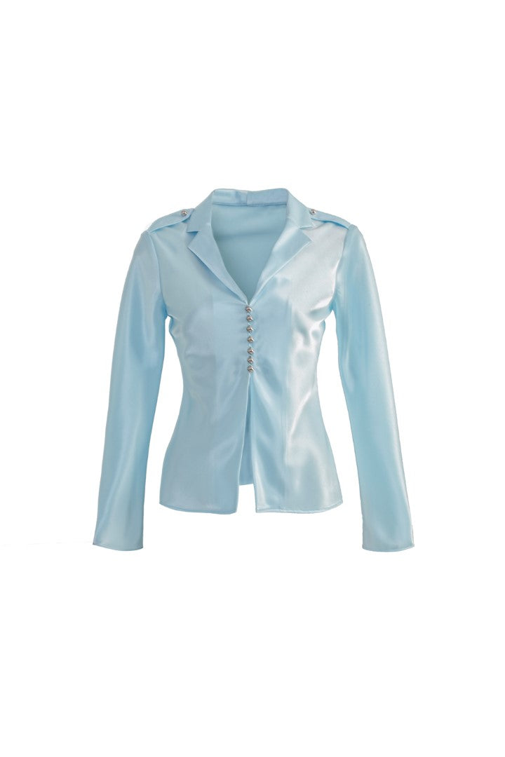 VICKTEERUT Long Sleeve Notched Lapel Shirt เสื้อเชิ้ต แขนยาว ปกสูท