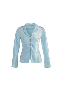 VICKTEERUT Long Sleeve Notched Lapel Shirt เสื้อเชิ้ต แขนยาว ปกสูท