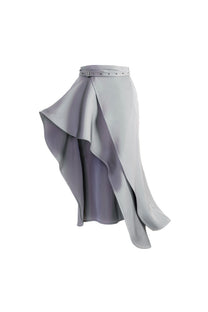 VICKTEERUT A-Line Wrap Asymmetrical Skirt กระโปรงทรงเอ ชายอสมมาตร