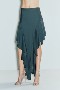 VICKTEERUT Asymmetric Frill Skirt กระโปรงตกแต่งระบาย ชายไม่เท่ากัน