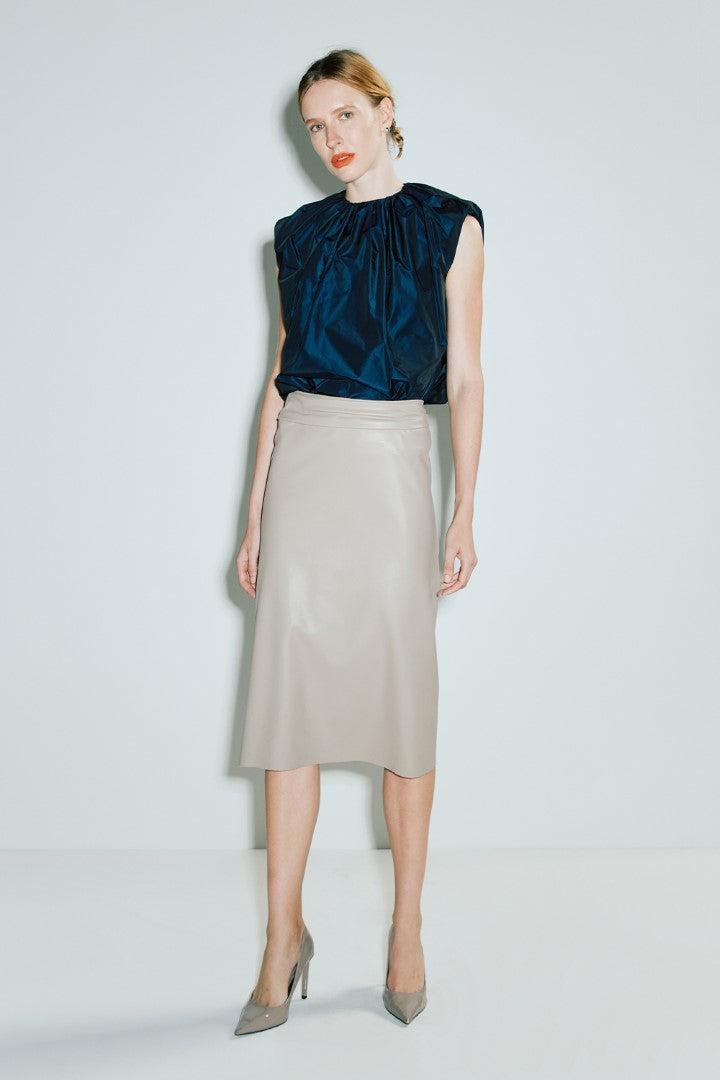 VICKTEERUT Drape Midi Skirt กระโปรงมิดิ จับเดรป