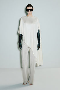 VICKTEERUT Relaxed-Fit Jersey Trousers กางเกงขายาว ผ้าเจอร์ซีย์ ขอบเอวยางยืด
