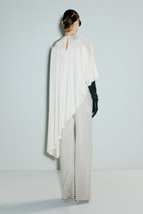 VICKTEERUT Relaxed-Fit Jersey Trousers กางเกงขายาว ผ้าเจอร์ซีย์ ขอบเอวยางยืด