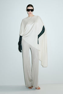 VICKTEERUT Relaxed-Fit Jersey Trousers กางเกงขายาว ผ้าเจอร์ซีย์ ขอบเอวยางยืด