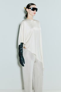VICKTEERUT Relaxed-Fit Jersey Trousers กางเกงขายาว ผ้าเจอร์ซีย์ ขอบเอวยางยืด