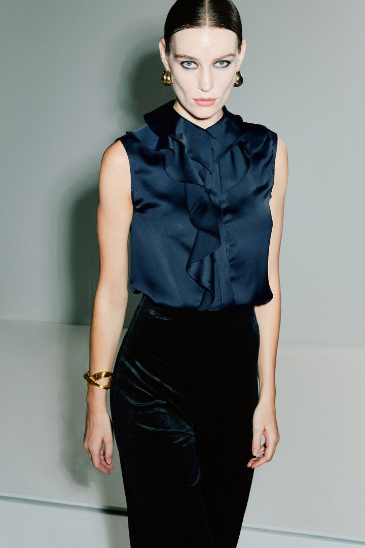 VICKTEERUT Wide Leg Velvet Trousers กางเกงขายาว ขาบาน ผ้ากำมะหยี่