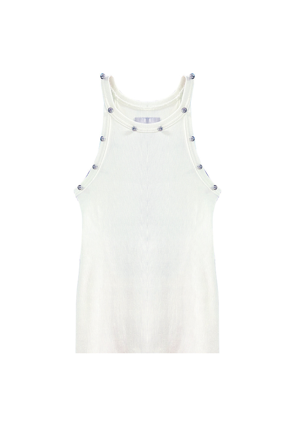 VICKTEERUT Ribbed Jersey Tank Top with Stud Detail เสื้อกล้าม ตกแต่งหมุดโลหะ