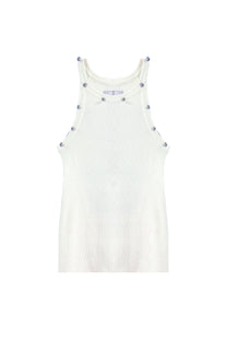 VICKTEERUT Ribbed Jersey Tank Top with Stud Detail เสื้อกล้าม ตกแต่งหมุดโลหะ