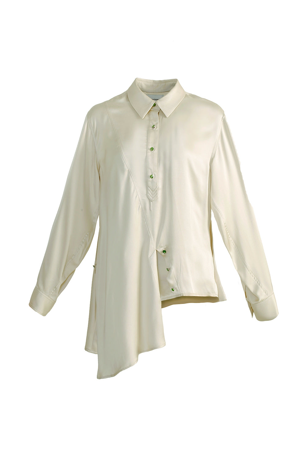 VICKTEERUT Long Sleeve Deconstructed Satin Shirt เสื้อเชิ้ต แขนยาว ดีคอนสตรัคชั่น