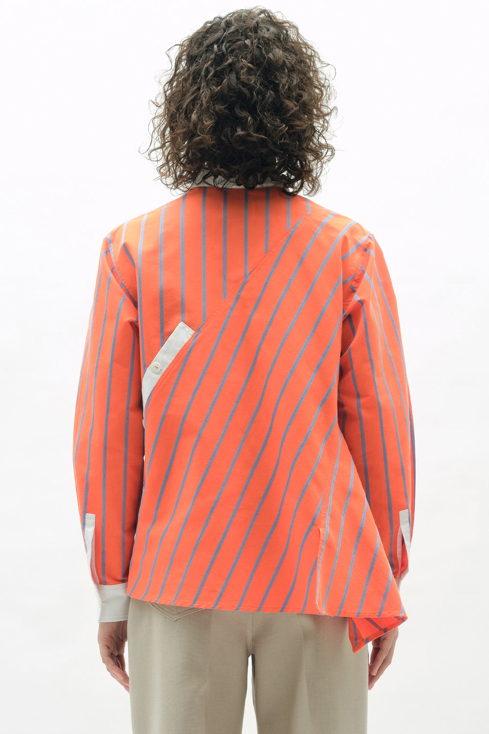 VICKTEERUT Long Sleeve Deconstructed Stripe Shirt เสื้อเชิ้ต แขนยาว ลายทาง ดีคอนสตรัคชั่น