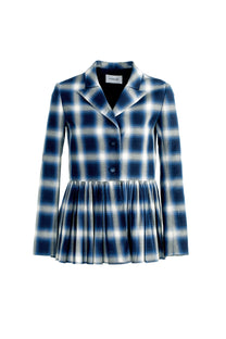 VICKTEERUT Long Sleeve Blouse with Suit Collar and Pleated Hem เสื้อแขนยาว ปกสูท ชายระบายอัดพลีท