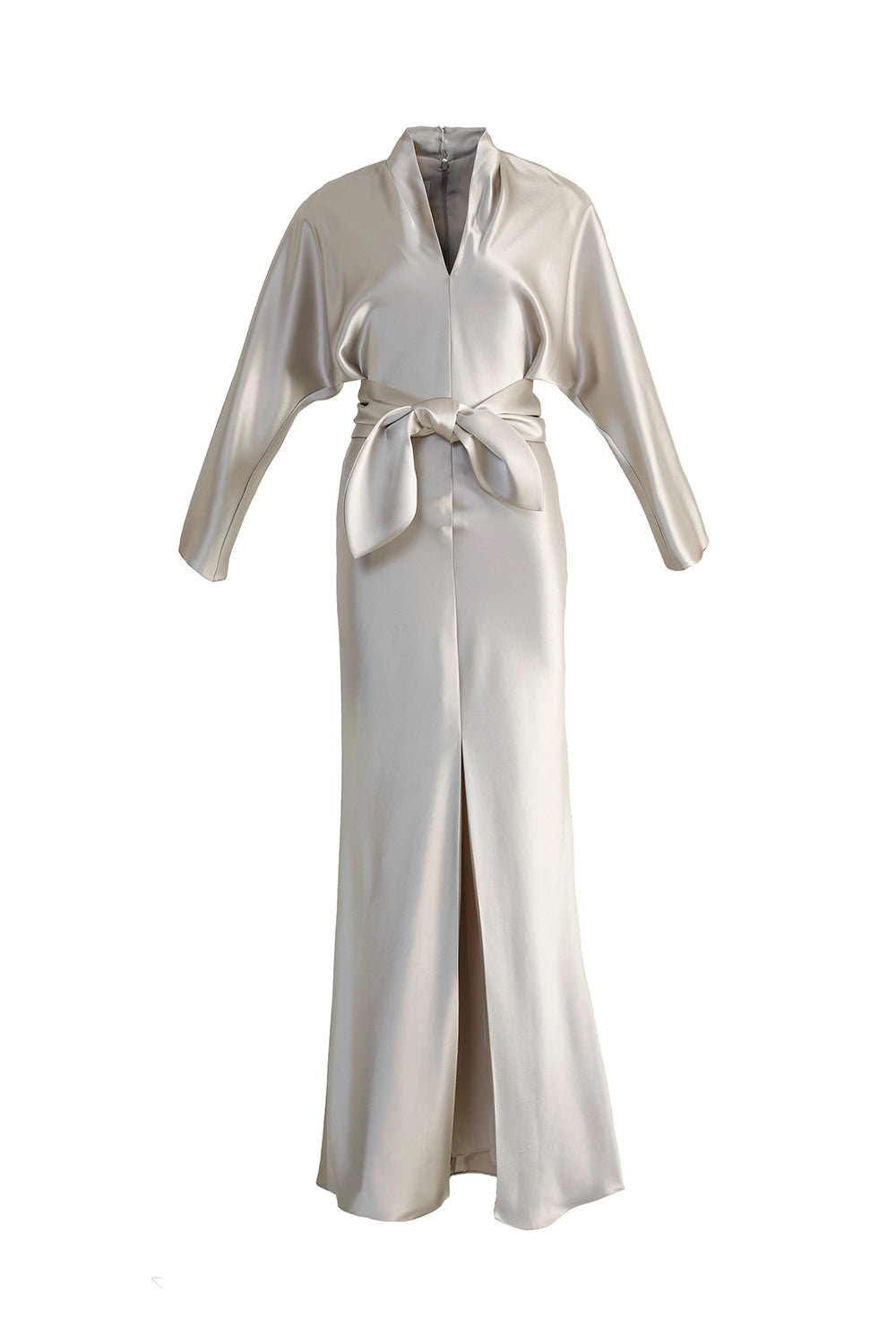 VICKTEERUT Batwing Sleeve Long Dress with Matching Belt เดรสยาว แขนค้างคาว พร้อมเข็มขัด