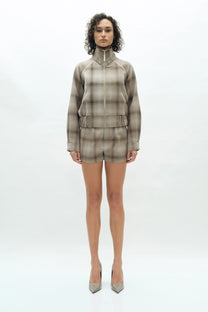 VICKTEERUT Plaid Club Jacket เสื้อแจ๊คเก็ต ซิปหน้า ผ้าลายตาราง