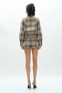 VICKTEERUT Plaid Club Jacket เสื้อแจ๊คเก็ต ซิปหน้า ผ้าลายตาราง