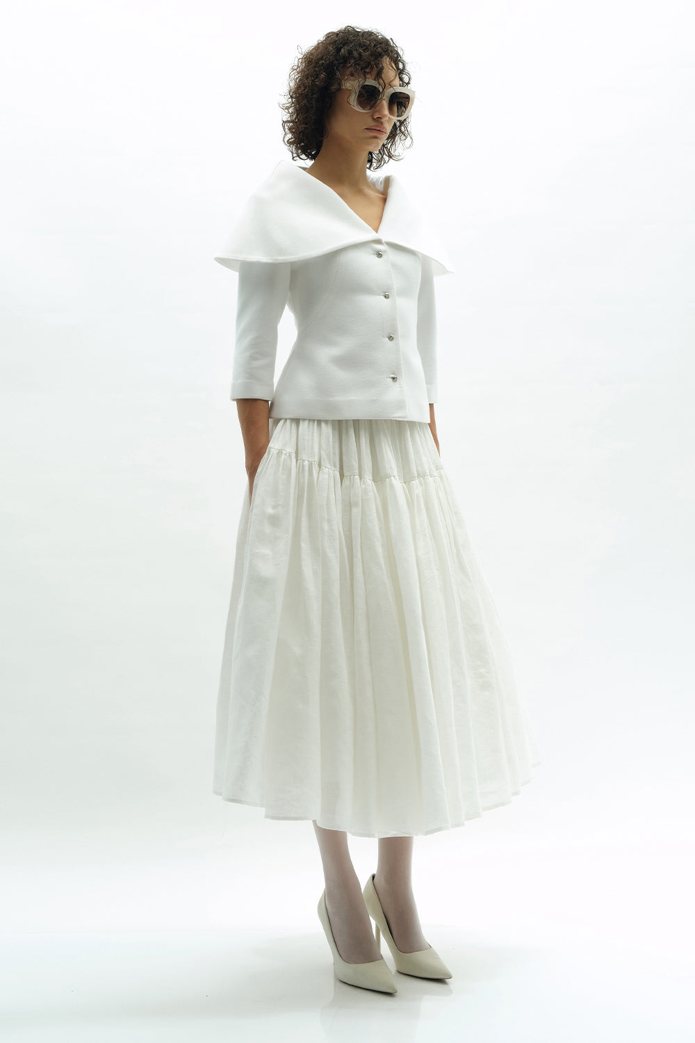 VICKTEERUT Tiered Flared Skirt กระโปรงบาน