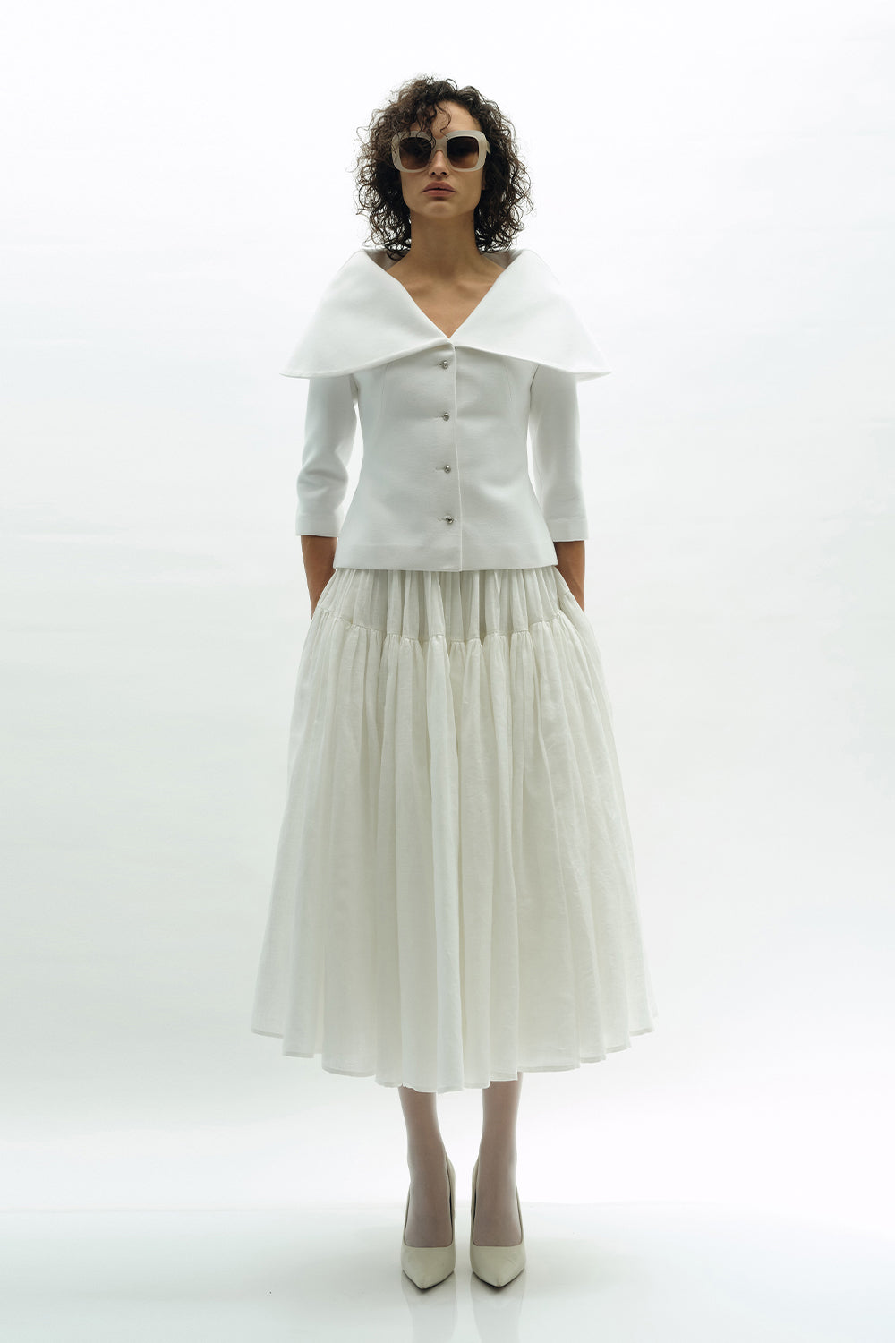 VICKTEERUT Tiered Flared Skirt กระโปรงบาน