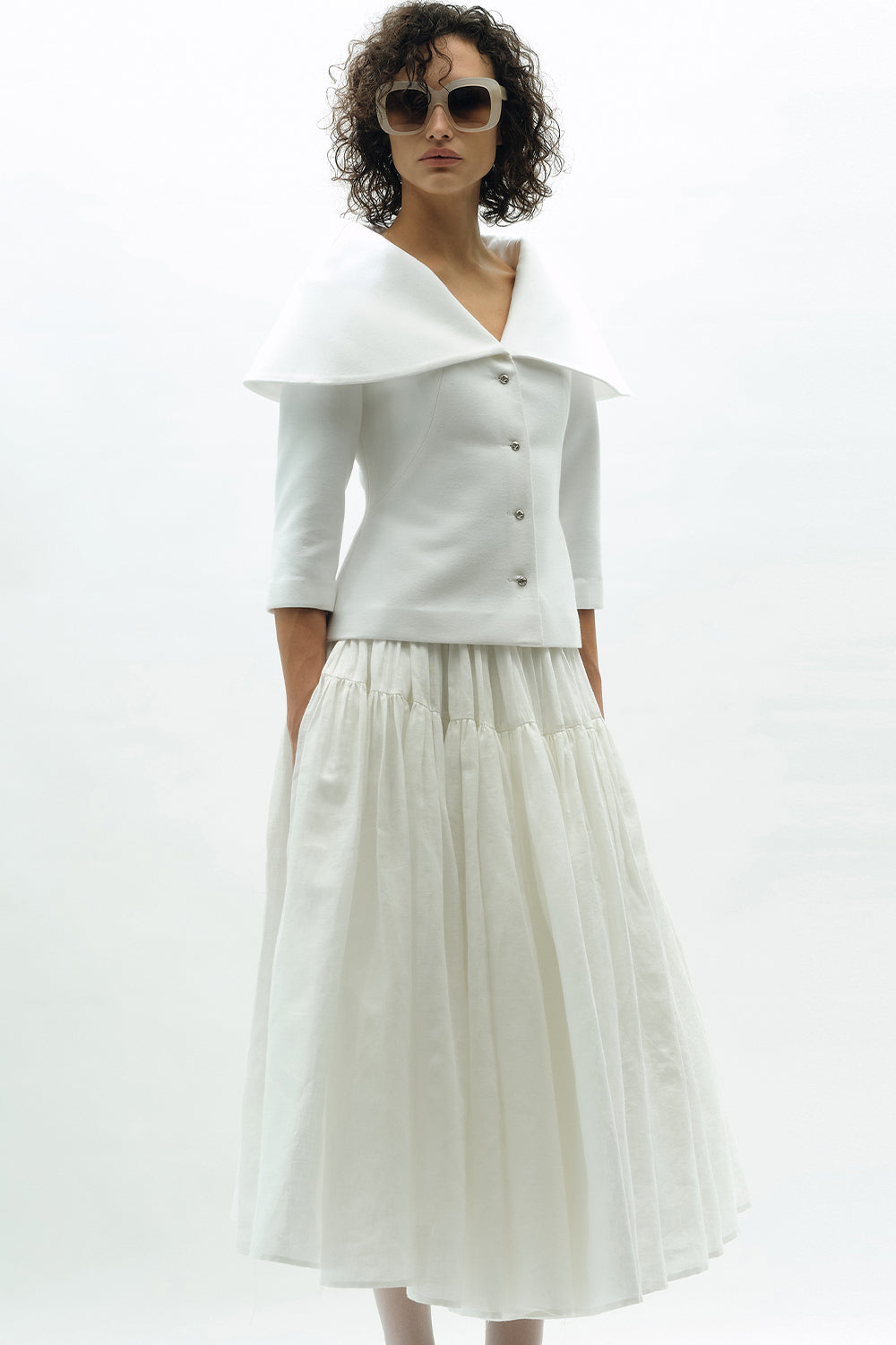 VICKTEERUT Tiered Flared Skirt กระโปรงบาน