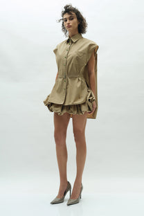 VICKTEERUT Balloon Mini Skirt กระโปรงสั้น ทรงบอลลูน