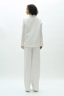 VICKTEERUT Wide Leg Silk Crepe Trousers กางเกงขาบาน ผ้าเครปไหม