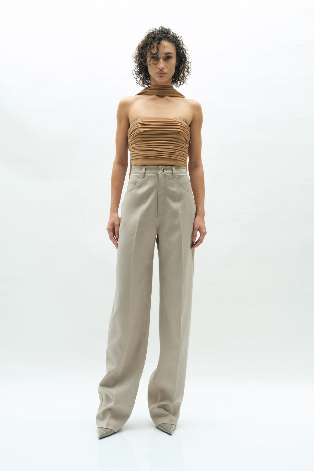 VICKTEERUT Straight Leg Trousers กางเกงขาตรง