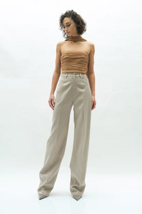 VICKTEERUT Straight Leg Trousers กางเกงขาตรง