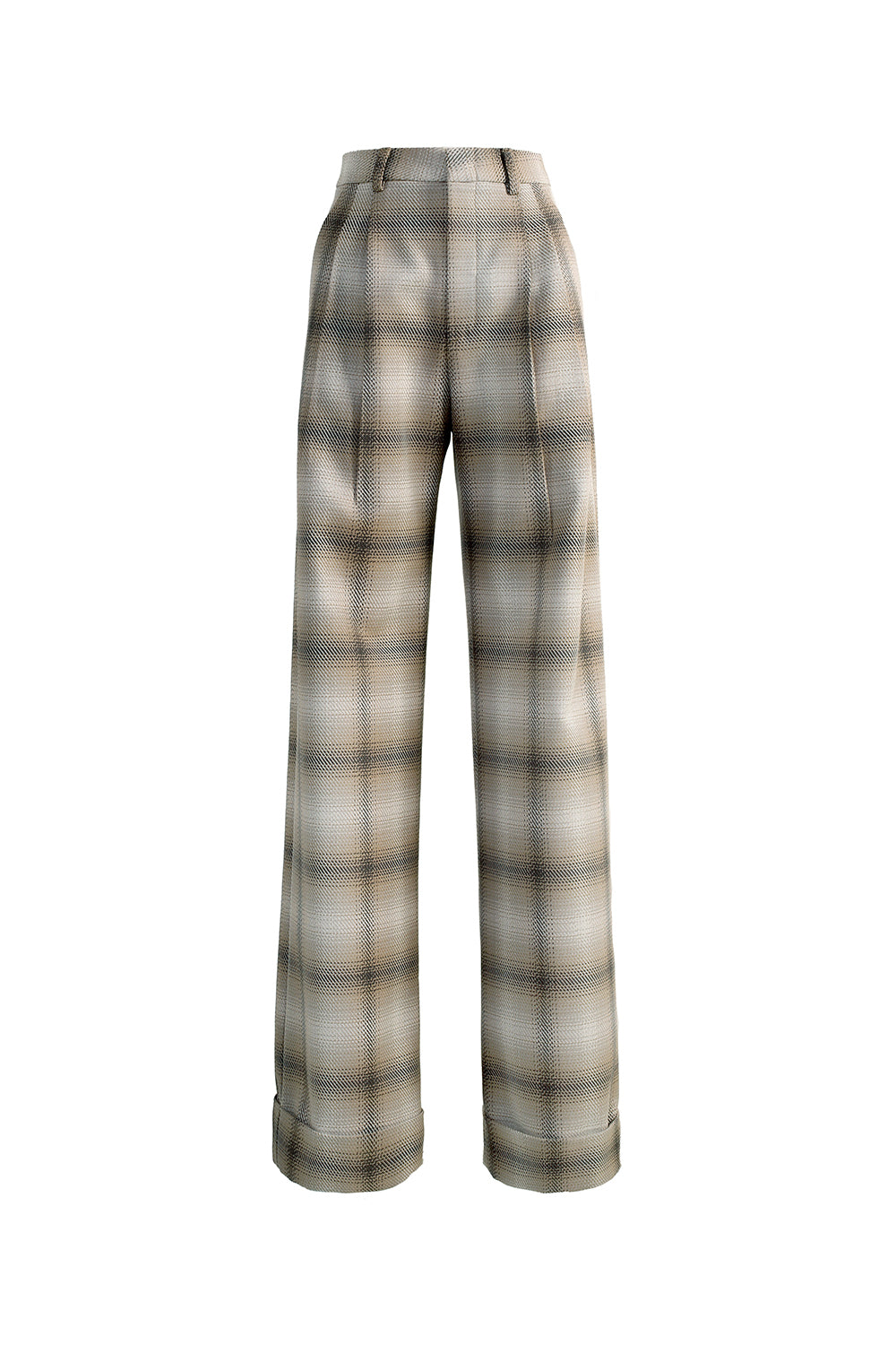 VICKTEERUT Front Pleat Plaid Trousers กางเกงขาตรง จีบหน้า ผ้าลายตาราง