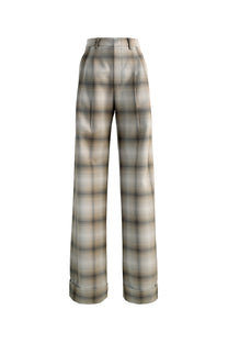 VICKTEERUT Front Pleat Plaid Trousers กางเกงขาตรง จีบหน้า ผ้าลายตาราง
