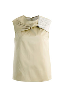 VICKTEERUT Sleeveless Blouse with Drape Detail เสื้อแขนกุด ตกแต่งเดรป