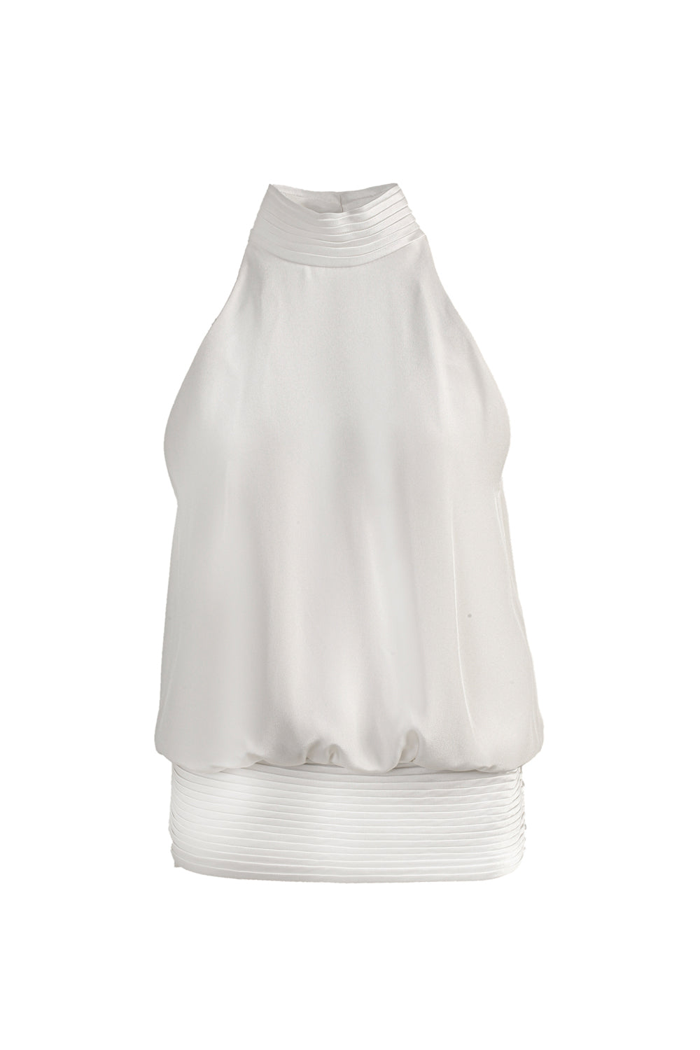 VICKTEERUT Halter Neck Blouse with Tuck Pleat Detail เสื้อคล้องคอ คอปีน ตีเกล็ด