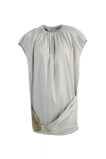 VICKTEERUT Cap Sleeve Mini Dress with Drape Detail เดรสสั้น แขนเต่อ ตกแต่งเดรป