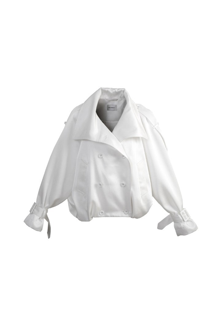 VICKTEERUT Oversized Open-Collar Double-Breasted Jacket เสื้อแจ๊คเก็ต คอแบะ กระดุมสองแถว