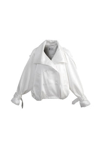 VICKTEERUT Oversized Open-Collar Double-Breasted Jacket เสื้อแจ๊คเก็ต คอแบะ กระดุมสองแถว