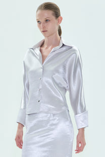 VICKTEERUT Batwing Sleeve Shirt เสื้อเชิ้ต แขนยาว แขนค้างคาว