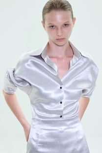 VICKTEERUT Batwing Sleeve Shirt เสื้อเชิ้ต แขนยาว แขนค้างคาว