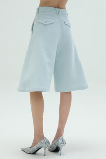 VICKTEERUT Three-Quarter Shorts with Front Pleats กางเกงขาสั้น ขาสามส่วน จีบหน้า