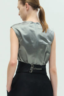 VICKTEERUT Front-Pleated Trousers with Detachable Cummerbund กางเกงขายาวจีบหน้า หร้อมขอบเอวตีเกล็ดถอดออกได้